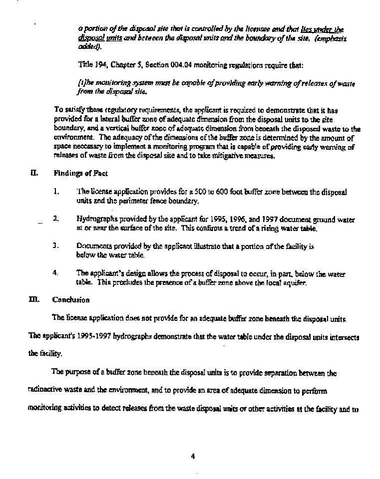 18 December 1998, Official Denial of US Ecology's License Application, page 4