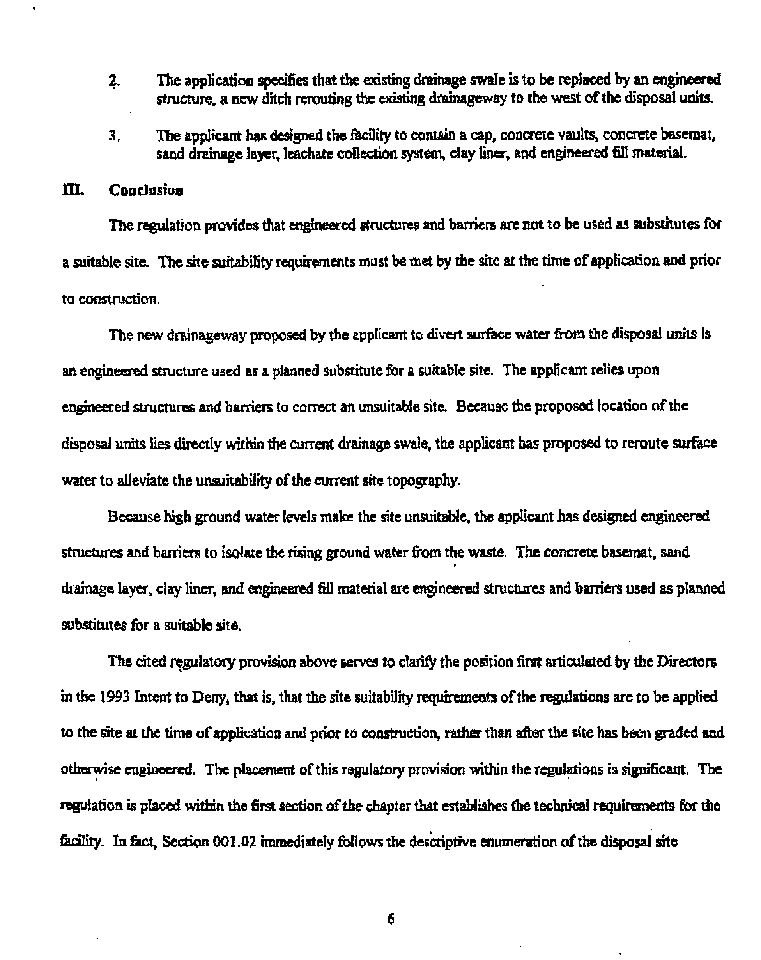 18 December 1998, Official Denial of US Ecology's License Application, page 6