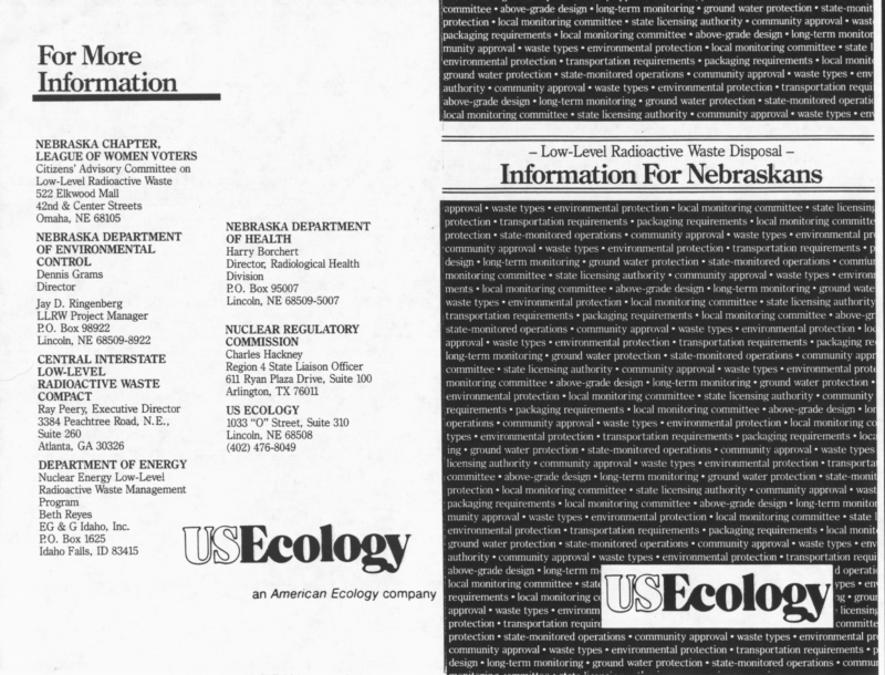 Here's what US Ecology was saying in 1988...