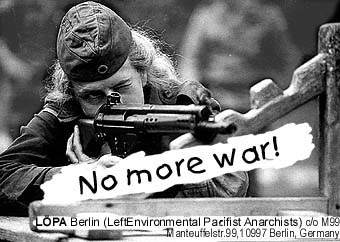 No more war!