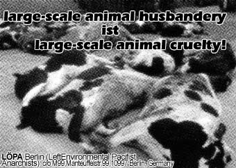 large-scale animal husbandery is large-scale animal cruelty!