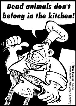 Dead animals don't belong in a kitchen!