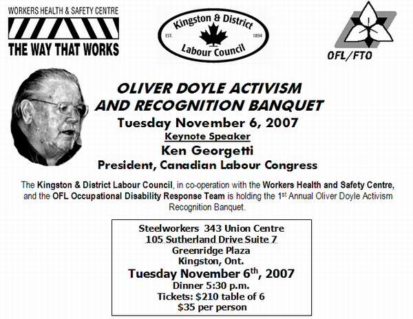 Oliver Doyle Memorial Activists Banquet