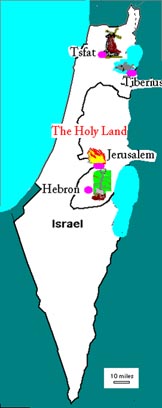 The four holy cities in Israel