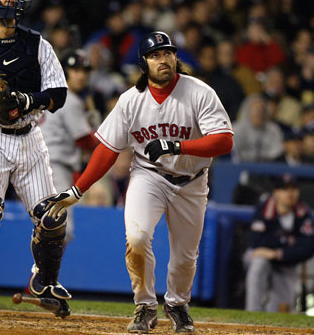 Johnny Damon hitting a grand slam against the Yankees