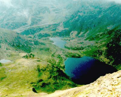 Vista de los lagos desde la cima