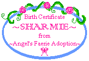 Sharmie's Certificate