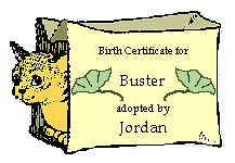 Buster's Birth Certificate