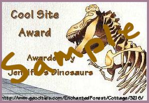 Jennifer's Dinosaur Award