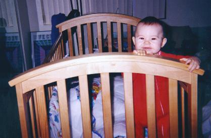 This is me in my crib.