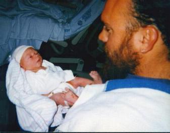 this is daddy holding me right after I was born