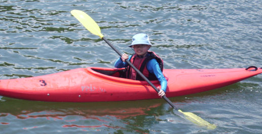 Chris canoeing