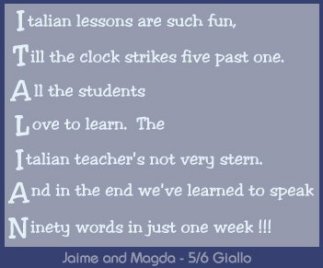 Acrostic Poem - Italian