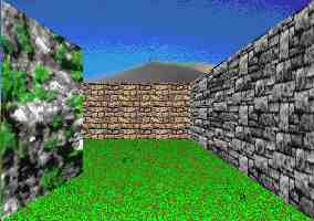 3D garden maze adventure game puzzle view.