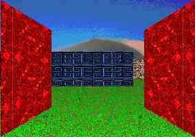 3D garden maze adventure game puzzle view.