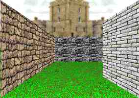 3D garden maze adventure game puzzle view.