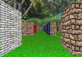 3D garden maze adventure game puzzle view.