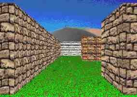 3D garden maze adventure game puzzle view.