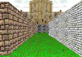 3D garden maze adventure game puzzle view.