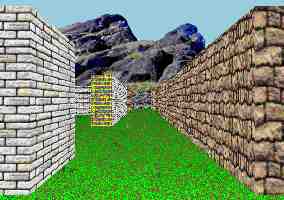 3D garden maze adventure game puzzle view.