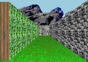 3D garden maze adventure game puzzle view.