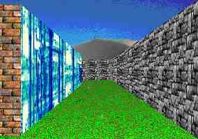 3D garden maze adventure game puzzle view.