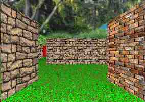 3D garden maze adventure game puzzle view.