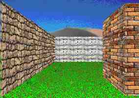 3D garden maze adventure game puzzle view.