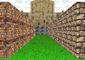 3D garden maze adventure game puzzle view.