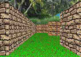 3D garden maze adventure game puzzle view.