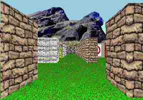 3D garden maze adventure game puzzle view.