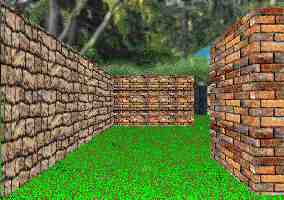 3D garden maze adventure game puzzle view.