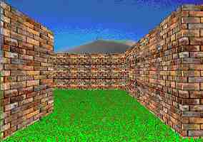 3D garden maze adventure game puzzle view.