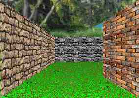 3D garden maze adventure game puzzle view.