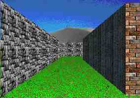 3D garden maze adventure game puzzle view.