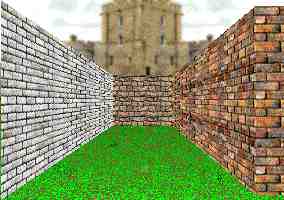 3D garden maze adventure game puzzle view.