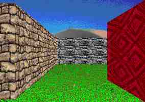 3D garden maze adventure game puzzle view.