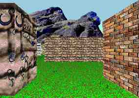 3D garden maze adventure game puzzle view.