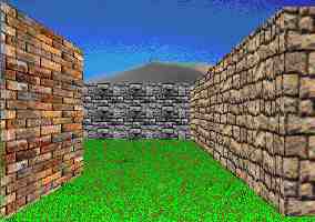 3D garden maze adventure game puzzle view.