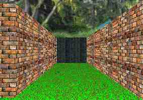 3D garden maze adventure game puzzle view.