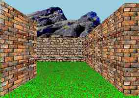 3D garden maze adventure game puzzle view.