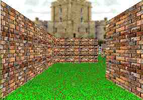 3D garden maze adventure game puzzle view.