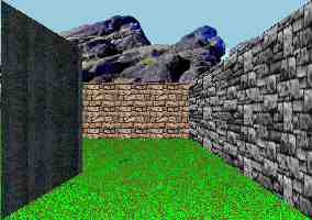 3D garden maze adventure game puzzle view.