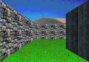 3D garden maze adventure game puzzle view.