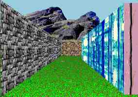 3D garden maze adventure game puzzle view.