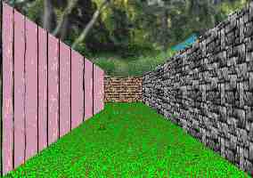 3D garden maze adventure game puzzle view.