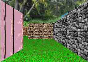 3D garden maze adventure game puzzle view.