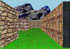 3D garden maze adventure game puzzle view.