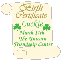 Luckie's Birth Certificate