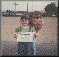 Ashley and Mommy with Achievement Award